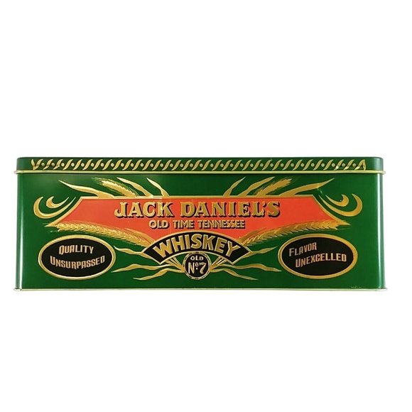 Jack Daniel's Storage Gift Box Tin Metal Hinged Lid Mansfield England 10.5" x 8" - Picture 5 of 10